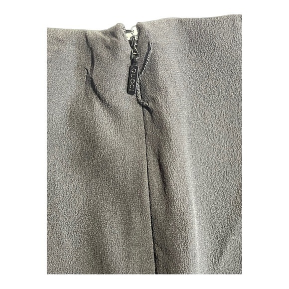 Vintage 1973 Gucci Women’s Black Silk Skirt Size 42 Pencil‎ Midi Fit And Flare ￼ - Picture 12 of 12